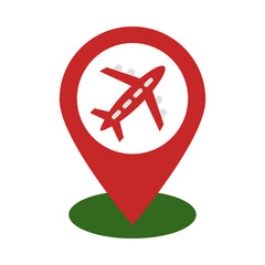Obraz premium Airport Navigation glyph icon
