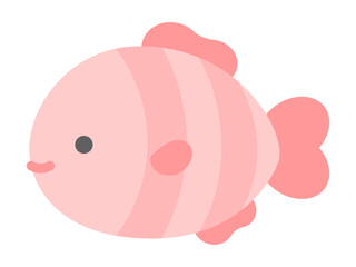 ピンクの魚のイラスト素材