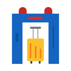 Airport Security Check glyph icon