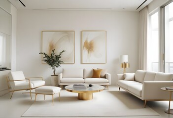 Fototapeta premium Photo interior modern design room 3d illustration