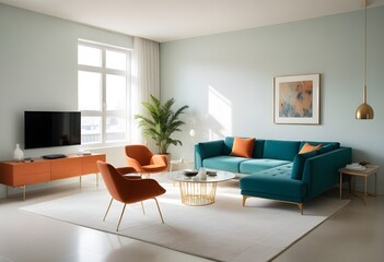 Fototapeta premium Photo interior modern design room 3d illustration