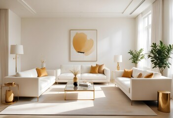 Fototapeta premium Photo interior modern design room 3d illustration