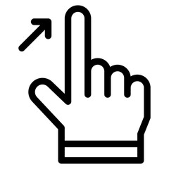 Vector Icon up, hand, hands and gestures, gestures, sign