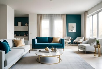 Photo interior modern design room 3d illustration