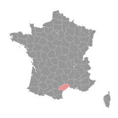 Herault department map, administrative division of France. Vector illustration.