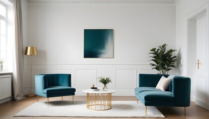 Photo interior modern design room 3d illustration