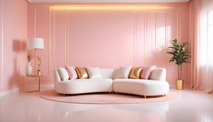 Fototapeta premium Photo interior modern design room 3d illustration