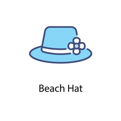 Beach Hat vector icon