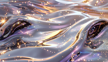 Abstract Iridescent Wave Patterns