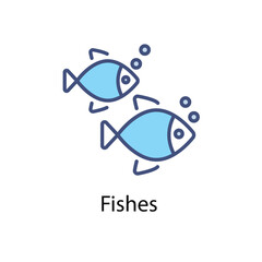 Fishes vector icon 
