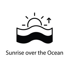 Sunrise over the Ocean vector icon