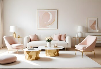 Photo interior modern design room 3d illustration
