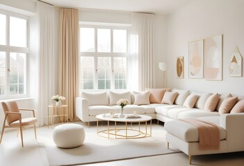 Fototapeta premium Photo interior modern design room 3d illustration