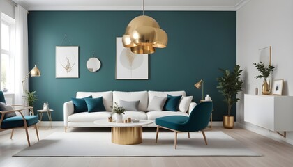 Photo interior modern design room 3d illustration