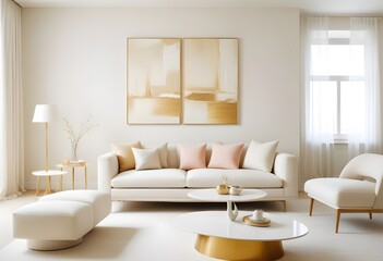 Fototapeta premium Photo interior modern design room 3d illustration