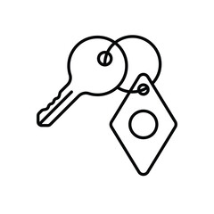 Room key vector icon