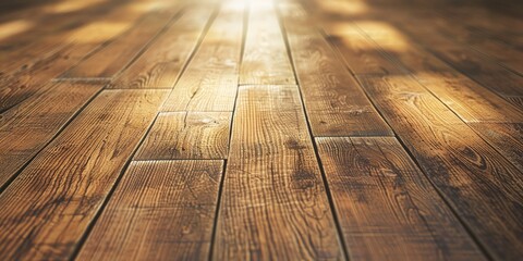 Sunlit Modern Room with Detailed Wooden Flooring