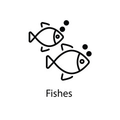Fishes vector icon 
