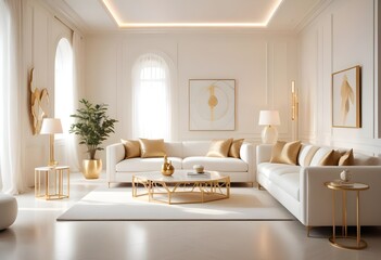 Fototapeta premium Photo interior modern design room 3d illustration