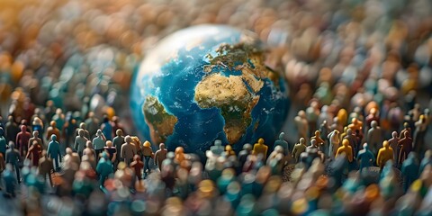 World Population Day on July 11th Encourages Action to Address Global Population Trends. Concept Awareness, Global Issues, Sustainable Development, Population Growth, Advocacy