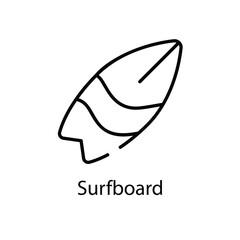 Surfboard vector icon