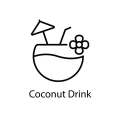 Coconut Drink vector icon