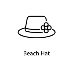 Beach Hat vector icon