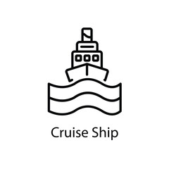 Cruise Ship vector icon