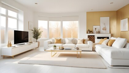 Fototapeta premium Photo interior modern design room 3d illustration