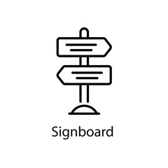 Signboard vector icon 