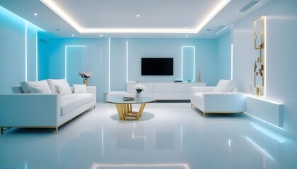 Photo interior modern design room 3d illustration