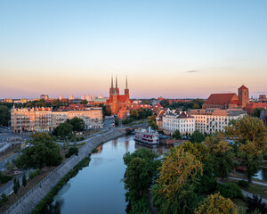 Panorama miasta Wroclawia © sopthedrone