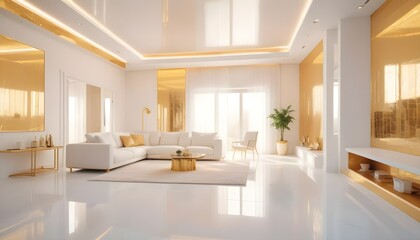 Photo interior modern design room 3d illustration