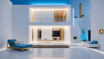 Photo interior modern design room 3d illustration