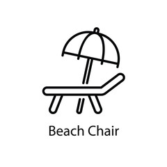 Beach Chair vector icon