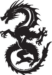 Fototapeta premium black dragon tattoo