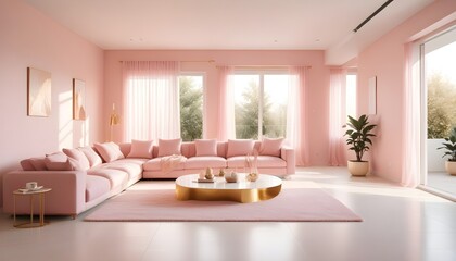 Fototapeta premium Photo interior modern design room 3d illustration