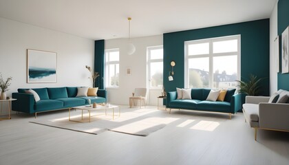 Photo interior modern design room 3d illustration