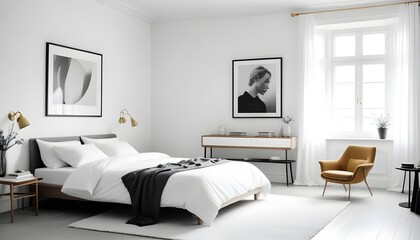 Photo interior modern design room 3d illustration