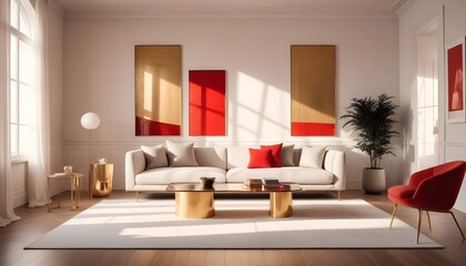 Photo interior modern design room 3d illustration