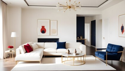 Fototapeta premium Photo interior modern design room 3d illustration