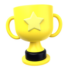 School and Education 3D icon concept. 3d illustration of Trophy