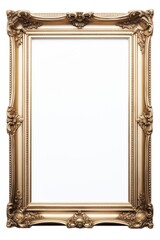 Skeleton frame vintage rectangle mirror photo.