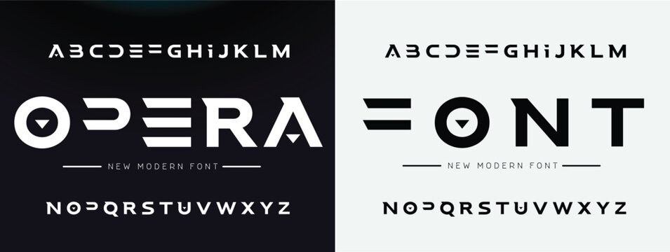 
futuristic Abstract technology  alphabet font. Creative modern bold typography vector Illustration 