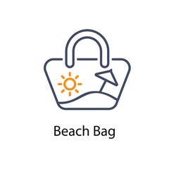 Beach Bag vector icon