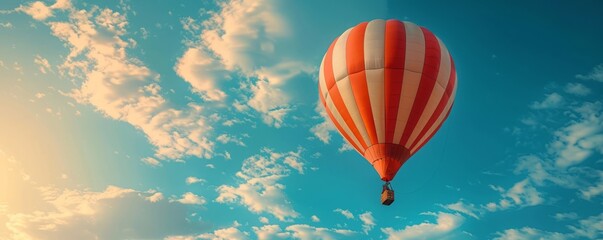 Fototapeta premium A hot air balloon floating in the sky