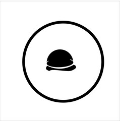 cap icon black n white