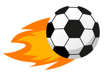 Fire soccer or football ball icon. Football Ball icon or Soccer Ball icon.2024 Football. Soccer or Football icon.Vector