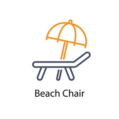 Beach Chair vector icon
