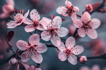 Serene spring cherry blossoms in full bloom